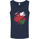 Torn Oman Flag Omani Day Football Mens Vest Tank Top Navy Blue