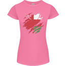 Torn Oman Flag Omani Day Football Womens Petite Cut T-Shirt Azalea