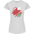 Torn Oman Flag Omani Day Football Womens Petite Cut T-Shirt White