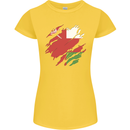 Torn Oman Flag Omani Day Football Womens Petite Cut T-Shirt Yellow