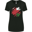 Torn Oman Flag Omani Day Football Womens Wider Cut T-Shirt Black