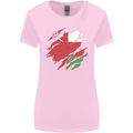 Torn Oman Flag Omani Day Football Womens Wider Cut T-Shirt Light Pink