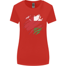 Torn Oman Flag Omani Day Football Womens Wider Cut T-Shirt Red