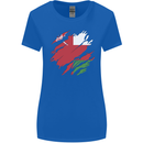 Torn Oman Flag Omani Day Football Womens Wider Cut T-Shirt Royal Blue