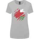 Torn Oman Flag Omani Day Football Womens Wider Cut T-Shirt Sports Grey