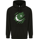 Torn Pakistan Flag Pakistani Day Football Childrens Kids Hoodie Black