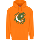 Torn Pakistan Flag Pakistani Day Football Childrens Kids Hoodie Orange