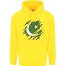 Torn Pakistan Flag Pakistani Day Football Childrens Kids Hoodie Yellow