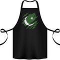 Torn Pakistan Flag Pakistani Day Football Cotton Apron 100% Organic Black