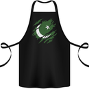 Torn Pakistan Flag Pakistani Day Football Cotton Apron 100% Organic Black
