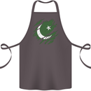 Torn Pakistan Flag Pakistani Day Football Cotton Apron 100% Organic Dark Grey