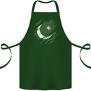 Torn Pakistan Flag Pakistani Day Football Cotton Apron 100% Organic Forest Green
