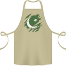 Torn Pakistan Flag Pakistani Day Football Cotton Apron 100% Organic Khaki