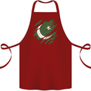 Torn Pakistan Flag Pakistani Day Football Cotton Apron 100% Organic Maroon