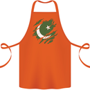 Torn Pakistan Flag Pakistani Day Football Cotton Apron 100% Organic Orange