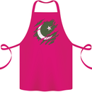 Torn Pakistan Flag Pakistani Day Football Cotton Apron 100% Organic Pink