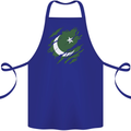 Torn Pakistan Flag Pakistani Day Football Cotton Apron 100% Organic Royal Blue