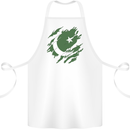 Torn Pakistan Flag Pakistani Day Football Cotton Apron 100% Organic White