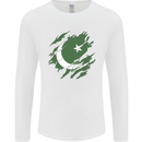 Torn Pakistan Flag Pakistani Day Football Mens Long Sleeve T-Shirt White