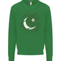 Torn Pakistan Flag Pakistani Day Football Mens Sweatshirt Jumper Irish Green