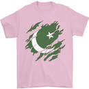 Torn Pakistan Flag Pakistani Day Football Mens T-Shirt 100% Cotton Light Pink