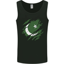 Torn Pakistan Flag Pakistani Day Football Mens Vest Tank Top Black