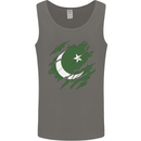 Torn Pakistan Flag Pakistani Day Football Mens Vest Tank Top Charcoal