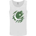 Torn Pakistan Flag Pakistani Day Football Mens Vest Tank Top White