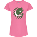 Torn Pakistan Flag Pakistani Day Football Womens Petite Cut T-Shirt Azalea