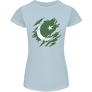Torn Pakistan Flag Pakistani Day Football Womens Petite Cut T-Shirt Light Blue