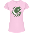 Torn Pakistan Flag Pakistani Day Football Womens Petite Cut T-Shirt Light Pink