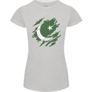 Torn Pakistan Flag Pakistani Day Football Womens Petite Cut T-Shirt Sports Grey