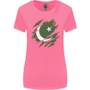 Torn Pakistan Flag Pakistani Day Football Womens Wider Cut T-Shirt Azalea
