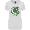 Torn Pakistan Flag Pakistani Day Football Womens Wider Cut T-Shirt White