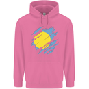 Torn Palau Flag Palauan Day Football Childrens Kids Hoodie Azalea