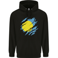 Torn Palau Flag Palauan Day Football Childrens Kids Hoodie Black