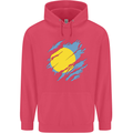 Torn Palau Flag Palauan Day Football Childrens Kids Hoodie Heliconia