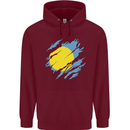 Torn Palau Flag Palauan Day Football Childrens Kids Hoodie Maroon