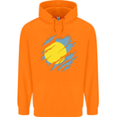 Torn Palau Flag Palauan Day Football Childrens Kids Hoodie Orange