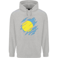 Torn Palau Flag Palauan Day Football Childrens Kids Hoodie Sports Grey