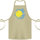 Torn Palau Flag Palauan Day Football Cotton Apron 100% Organic Khaki