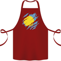 Torn Palau Flag Palauan Day Football Cotton Apron 100% Organic Maroon