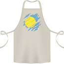 Torn Palau Flag Palauan Day Football Cotton Apron 100% Organic Natural