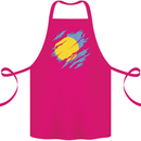 Torn Palau Flag Palauan Day Football Cotton Apron 100% Organic Pink