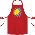 Torn Palau Flag Palauan Day Football Cotton Apron 100% Organic Red