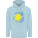 Torn Palau Flag Palauan Day Football Mens 80% Cotton Hoodie Light Blue