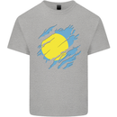 Torn Palau Flag Palauan Day Football Mens Cotton T-Shirt Tee Top Sports Grey