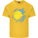 Torn Palau Flag Palauan Day Football Mens Cotton T-Shirt Tee Top Yellow