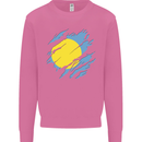 Torn Palau Flag Palauan Day Football Mens Sweatshirt Jumper Azalea