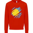 Torn Palau Flag Palauan Day Football Mens Sweatshirt Jumper Bright Red